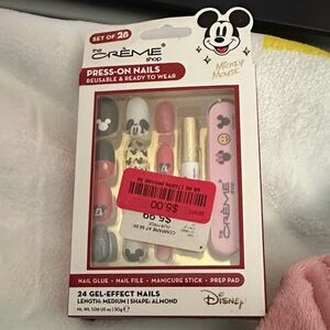 Disney Mickey Mouse Red and Black Press-On Nails